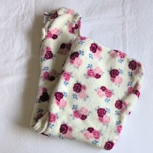 hudson baby rose floral fluffy fleece zipper sleep sack 18-24 months baby girl